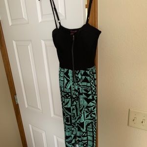 black & green jumpsuit